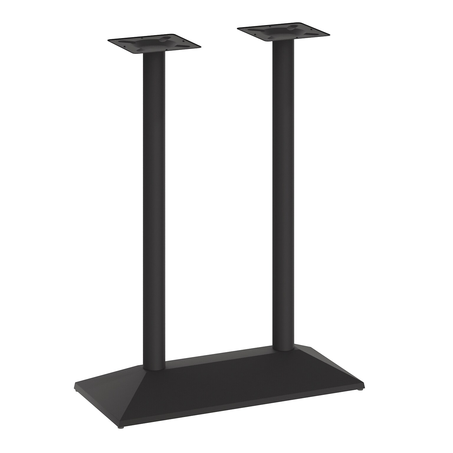 Flash Furniture Palis 30.5H Double Column Table Base, Steel/Cast Iron, Black (XUDGTB002OUTBLK)