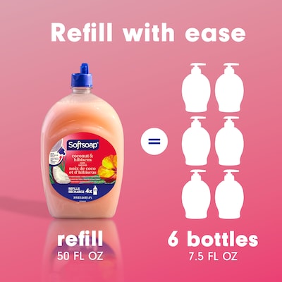 Softsoap Moisturizing Liquid Hand Soap Refill, Coconut and Hibiscus Scent, 50 oz. (61049619)