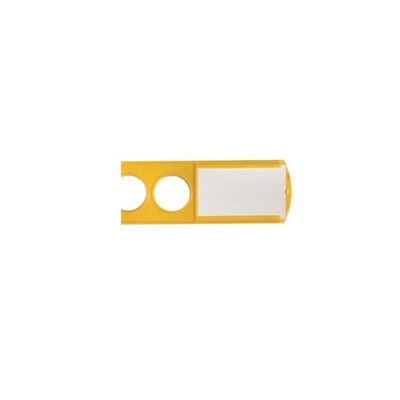 NAHANCO Stockroom Rail Dividers with Curvy Body, Yellow (Pack of 25)