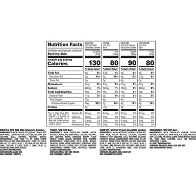 Mars Halloween Fun Size Milk Chocolate Variety Candy Pack,  30.94 oz., 55 Pieces (461979)