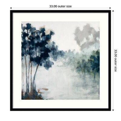 Amanti Art Soft Winter Light and Trees by Jacqueline Ellens Wood Framed Wall Art Print, 33" x 33" (A42675345301)