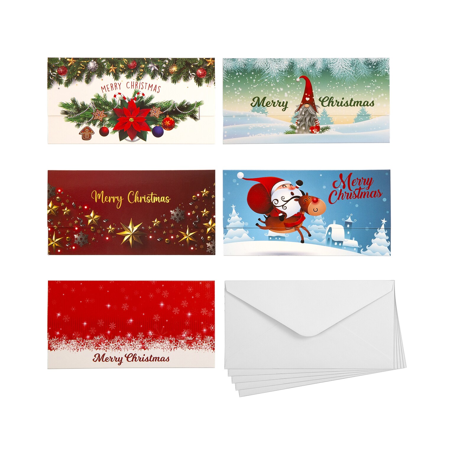 Better Office Money Christmas Cards, 6.25 x 3.25, 20/Pack (64657-20PK)