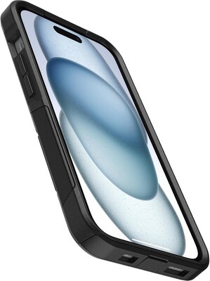 OtterBox Commuter MagSafe Rugged Case for iPhone 13/14/15, Shock Absorbing, Black (77-92606)