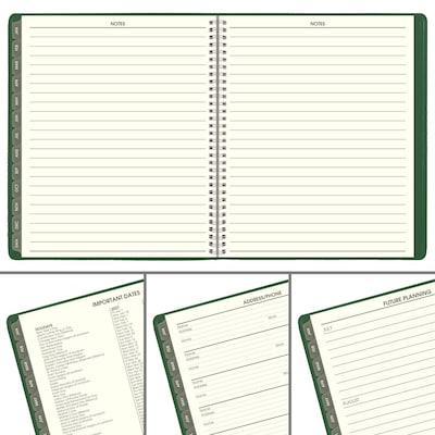 2027 AT-A-GLANCE Recycled 9" x 11" Monthly Planner, Faux Leather Cover, Green (70-270G-60-27)