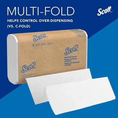 Scott Essential Recycled Multifold Paper Towels, 1-ply, 250 Sheets/Pack, 16 Packs/Carton (01807)