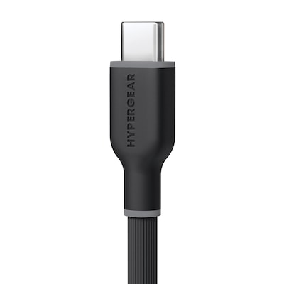 HyperGear Flexi Pro USB-C to Lightning Soft-Touch Silicone Fast Charge and Sync Cable, 10 ft., Black (16008)