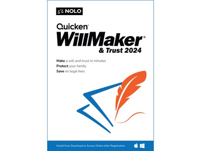 Quicken WillMaker & Trust 2024 for 1 User, Windows/macOS, Download (ESD-WMM4)
