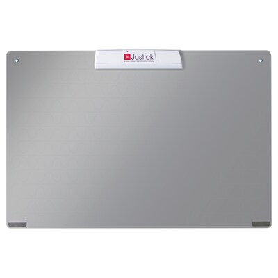Justick™ by Smead® Silver Mini Dry-Erase Board with Electro Surface Technology and Clear Overlay, Frameless, 24W x 16H (02549)