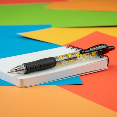Pilot G2 SmileyWorld Retractable Gel Pen, Fine Point, 0.7mm, Assorted Ink, 5 Pack (G2HC5004F)