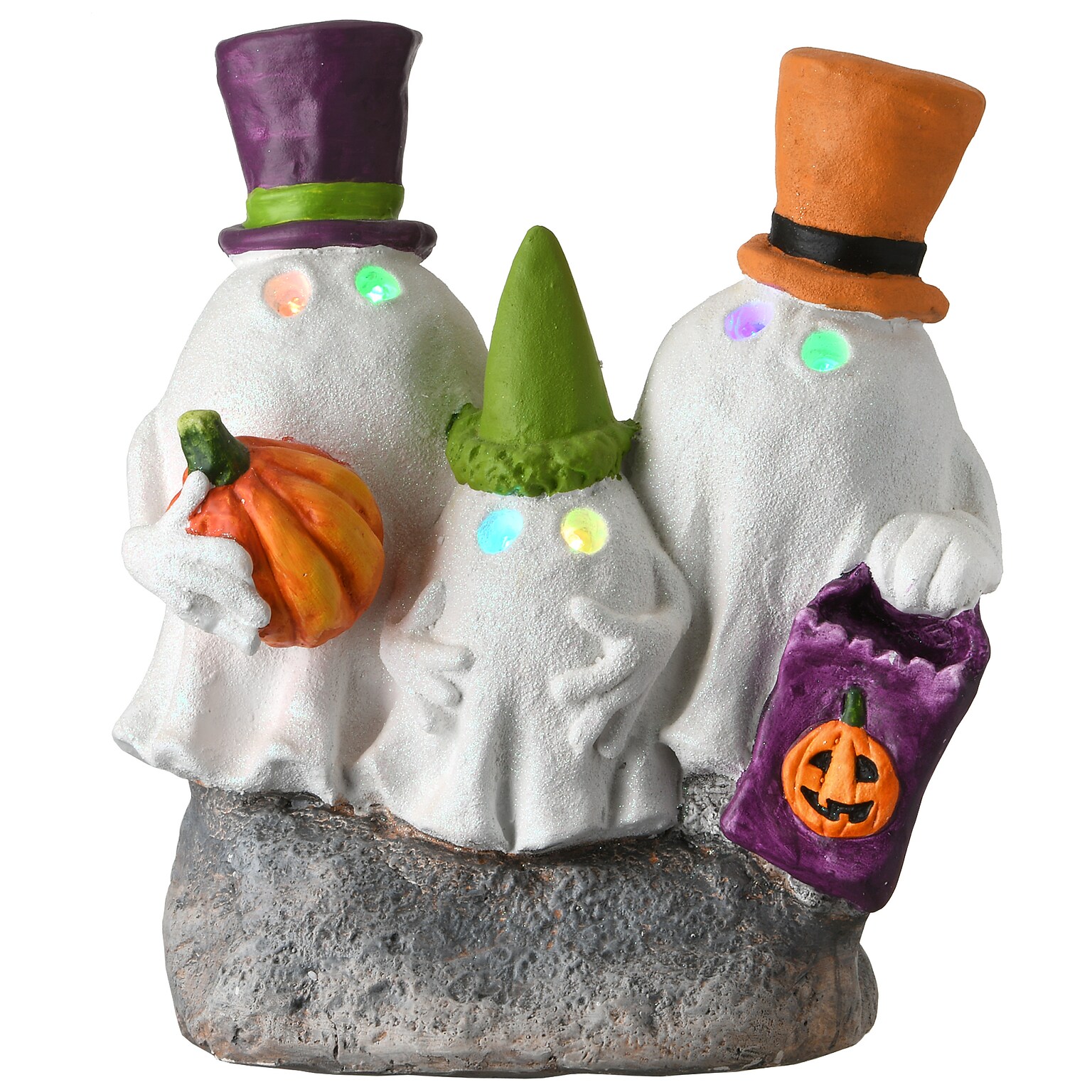 National Tree Company 15 Colorful Hats Ghost Trio with LED Light (RAH-ZHK00713)