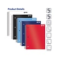 Better Office 5-Subject Subject Notebooks, 8.5 x 11, College Ruled, 200 Sheets, 5/Pack (25785-5PK)