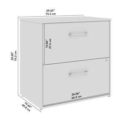 Bush Business Furniture Hustle 2 Drawer Lateral File Cabinet, Platinum Gray (HUF130PG)