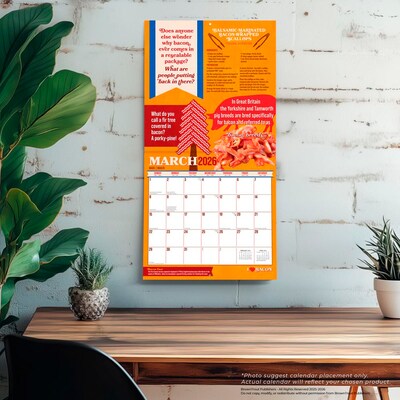 2026 BrownTrout I Love Bacon 12" x 12" Monthly Wall Calendar (9798330703814)