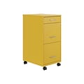 Space Solutions SOHO Organizer 3-Drawer Mobile Vertical File Cabinet, Letter Size, Lockable, Goldfin