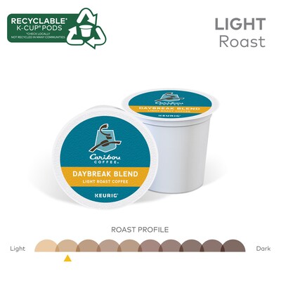 Caribou Coffee Daybreak Morning Blend Coffee Keurig® K-Cup® Pods, Light Roast, 24/Box (6994)