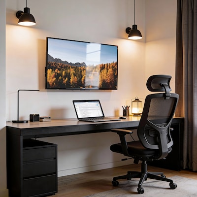 Mount-It! Low-Profile Tilting TV Wall Mount for 24 to 43 TVs, Holds Up to 33 lbs., Black (MI-6524XL)