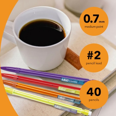 BIC Xtra Smooth Mechanical Pencil, 0.7, #2 Medium Lead, 40/Pack (MPCE40-BLK)