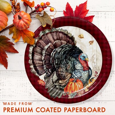 Creative Converting Timeless Turkey Thanksgiving Tableware Set, Serves 8 (DTC9026E2A)