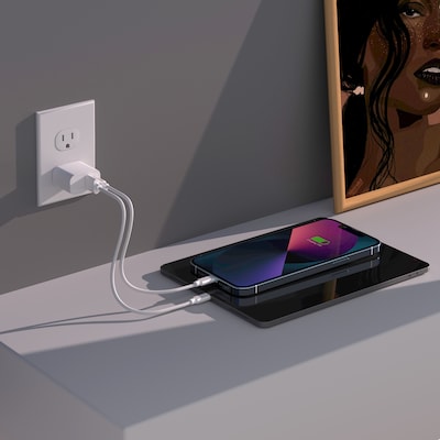 LAX USB-PD USBC 20W Wall Charger, White (USBPD20WWHT)
