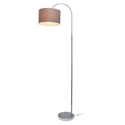 Creekwood Home Vista 66 Brushed Nickel Floor Lamp with Drum Shade, Gray (CWF-3006-GY-LB)