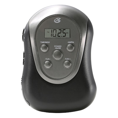 GPX R300 Portable AM/FM Armband Clock Radio, Silver/Black (GPXR300)