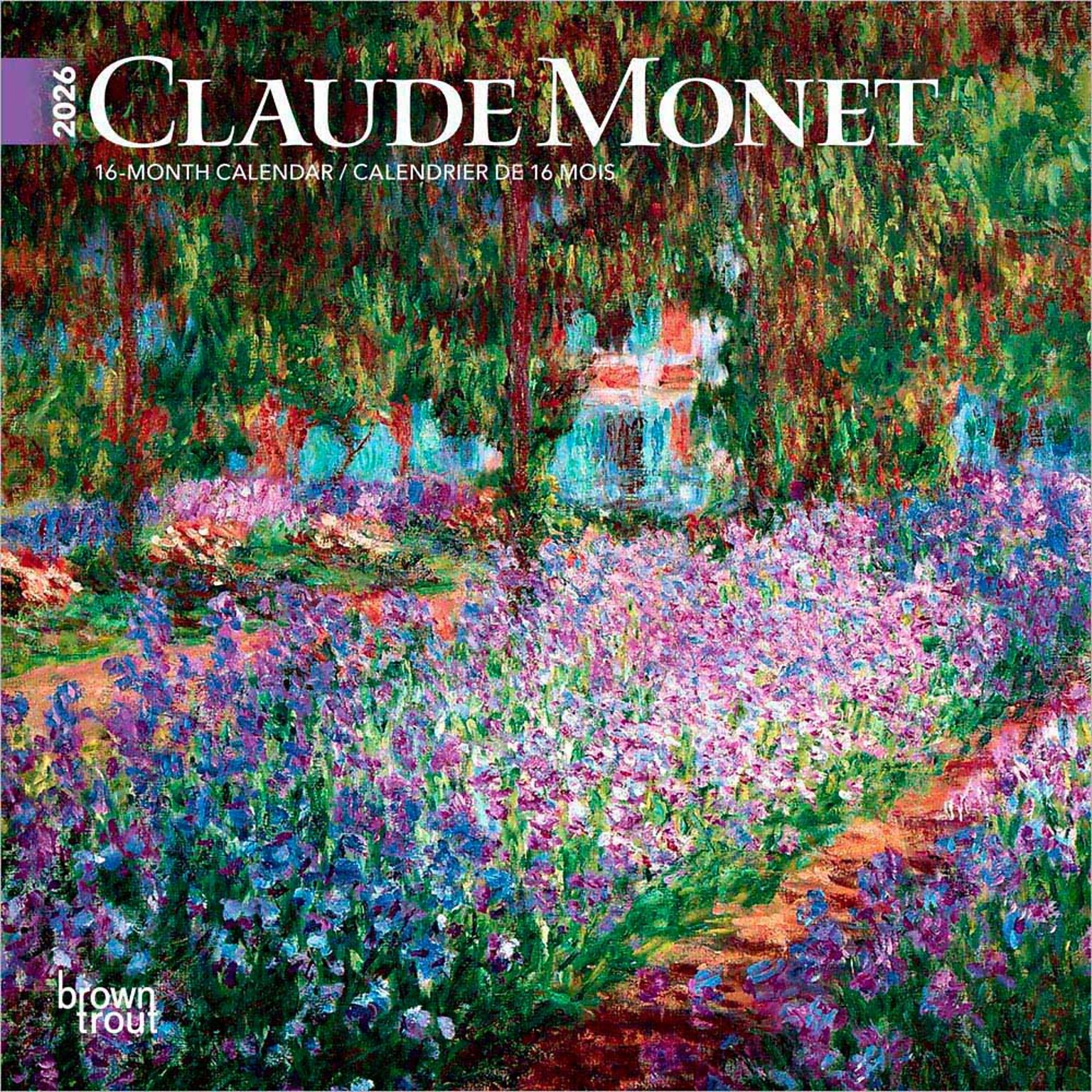 2026 BrownTrout Claude Monet 7 x 7 Monthly Wall Calendar (9798330704644)