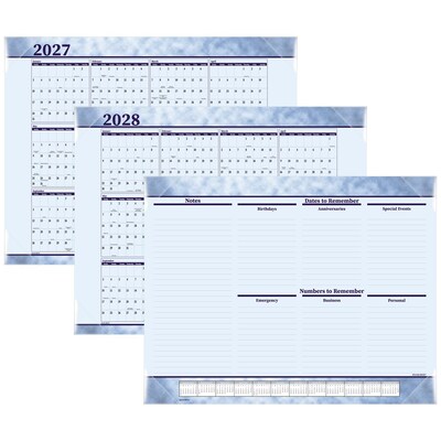 2027 AT-A-GLANCE 21.75" x 17" Monthly Desk Pad Calendar, Slate Blue (89701-27)