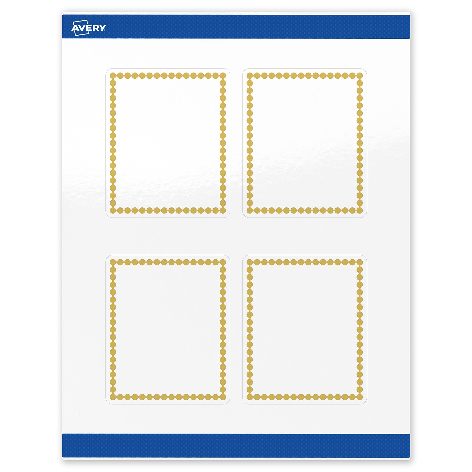 Avery Laser/Inkjet Rectangle Multipurpose Labels, 4 x 3-1/3, White, 40/Pack (S00-DJ8)