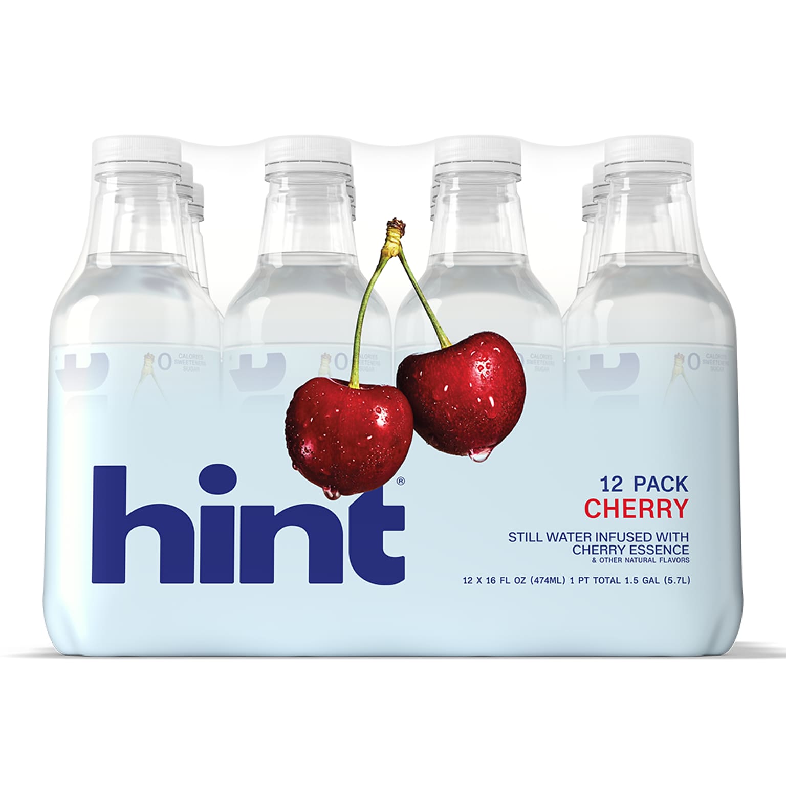 Hint Cherry Flavored Water, 16 oz., 12/Carton (184739001573)