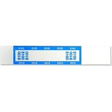 CONTROLTEK Currency Strap, White/Light Blue, 25000/Carton (560016)