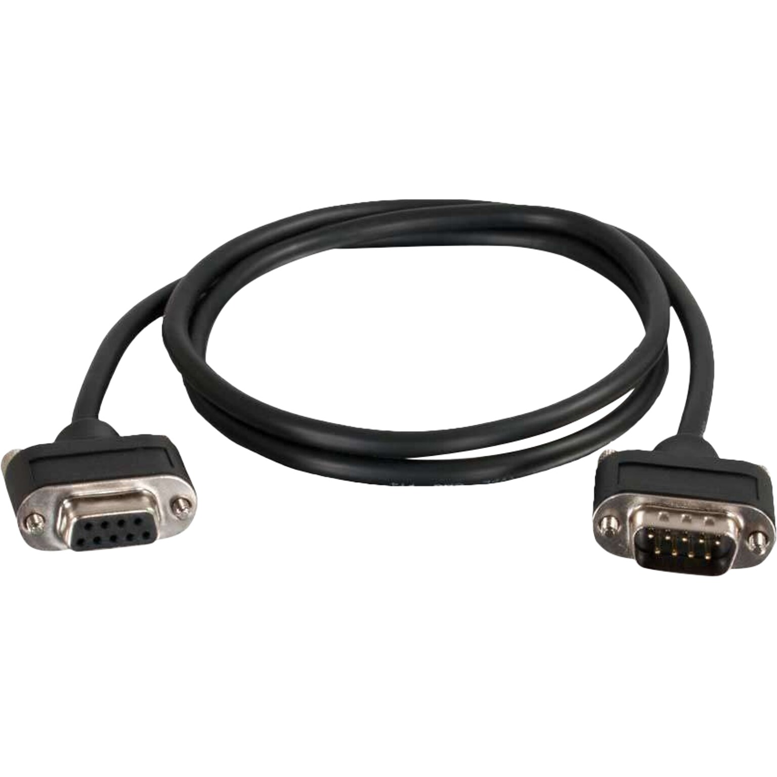 C2G Cables to Go 3 DB9 to DB9 Serial RS232 Cable with Low Profile Connectors, Male to Female, Black (52156)