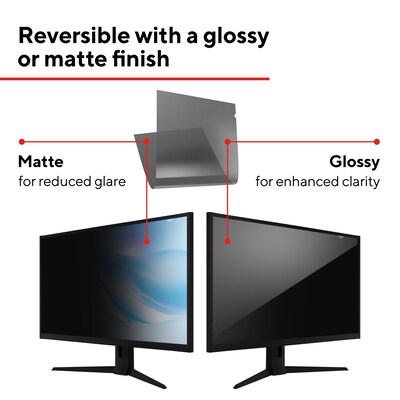 Staples TECH Anti-Glare Privacy Filter for 24" Widescreen Monitor (16:10) (ST62137-CC)
