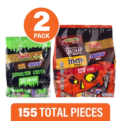 Mars Mixed Chocolate Variety Halloween Bundle, 66.32 oz., 155 Pieces, 2/Pack (600-04106)