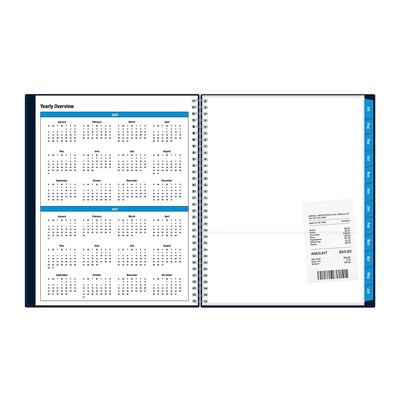 2026-2027 Blue Sky Collegiate 8.5" x 11" Academic Weekly & Monthly Planner, Plastic Cover, Navy (148672-A27)