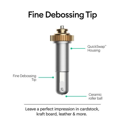 Cricut Fine Debossing Tip & QuickSwap Housing, Silver (2006835)