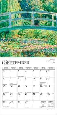 2026 BrownTrout Claude Monet 7" x 7" Monthly Wall Calendar (9798330704644)