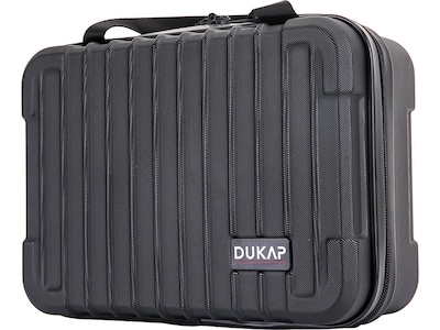 DUKAP Tour 11.5" Plastic Toiletry Bag, Water Resistant, Black (DKTOU00XS-BLK)
