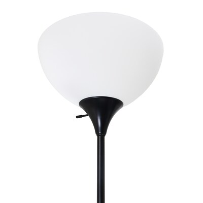Creekwood Home Essentix 71.5" Floor Lamp with Dome Shade, Black (CWF-3000-BK-LB)