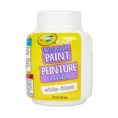Crayola Washable Kids Paint, White, 2 oz., 12/Bundle (BIN542853-12)