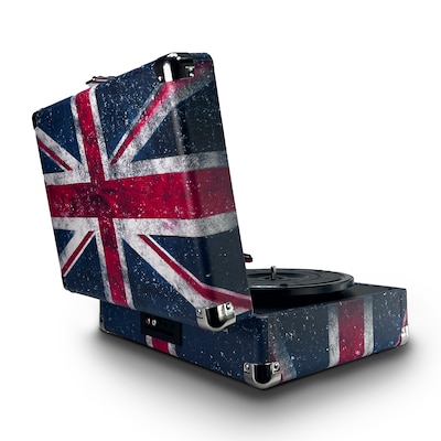Victor Metro Plus Bluetooth Suitcase Turntable 3-Speed Vinyl Record Player with Speakers, Union Jack (VSRP-850B-UK)