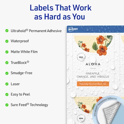 Avery Rectangle Laser Multipurpose Labels, 5 x 3.5, White, 400/Box (19479399367)