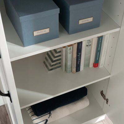 Sauder HomePlus 71"H Storage Cabinet with 4 Shelves, Soft White (430336)