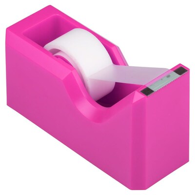 JAM Paper Desk Trio Desktop Stapler, 20-Sheet Capacity, Staples Included, Fuchsia, 3/Pack (337841FU)