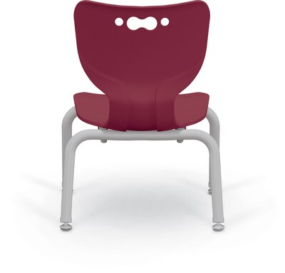 MooreCo 10" Hierarchy Student Chair with 4 Legs, Maroon/Platinum Base (703673561693)