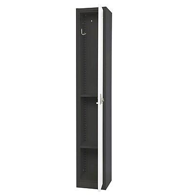 AdirOffice 72" Single Tier Black and White Storage Locker (ADI629-201-B-W)