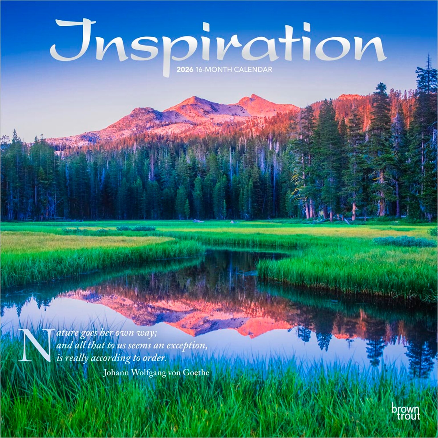 2026 BrownTrout Inspiration 12 x 12 Monthly Wall Calendar (9798330703913)