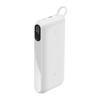 Belkin BoostCharge Power Bank, 20K, White (BPB028FQWH)