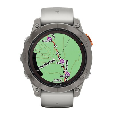 Garmin fenix 7 Pro Sapphire Solar Edition Smartwatch, Fog Gray & Ember Orange, 47mm (GRM0277720)