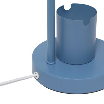 Simple Designs Sleek Essentials 15.75" LED Table Lamp, Blue (LT2128-BLU)