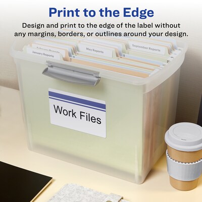 Avery Durable Removable Rectangle Multipurpose Labels, 3" x 5", White, 24/Pack (94213)